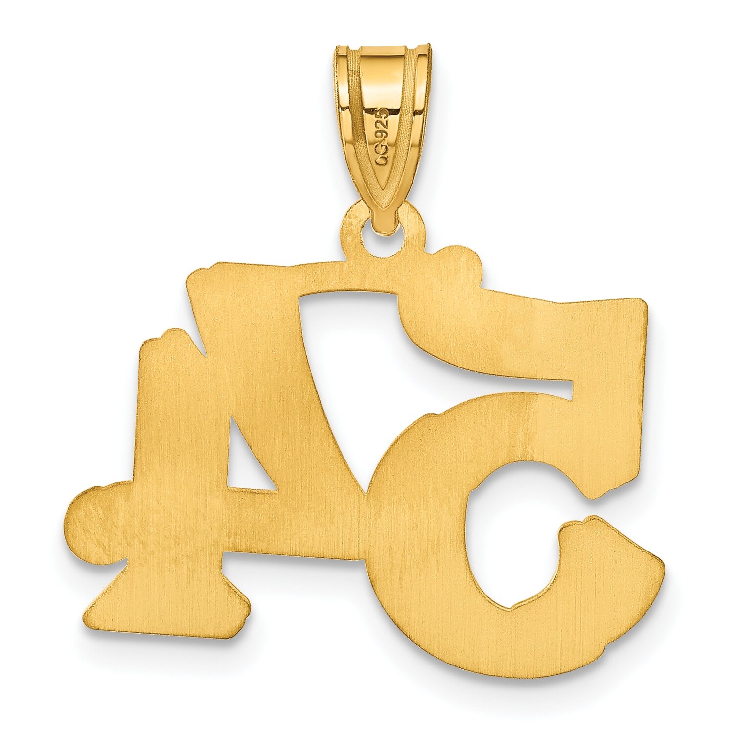Number 54 Pendant 14k Gold Polished Etched AEN54, MPN: AEN54, 196904080764