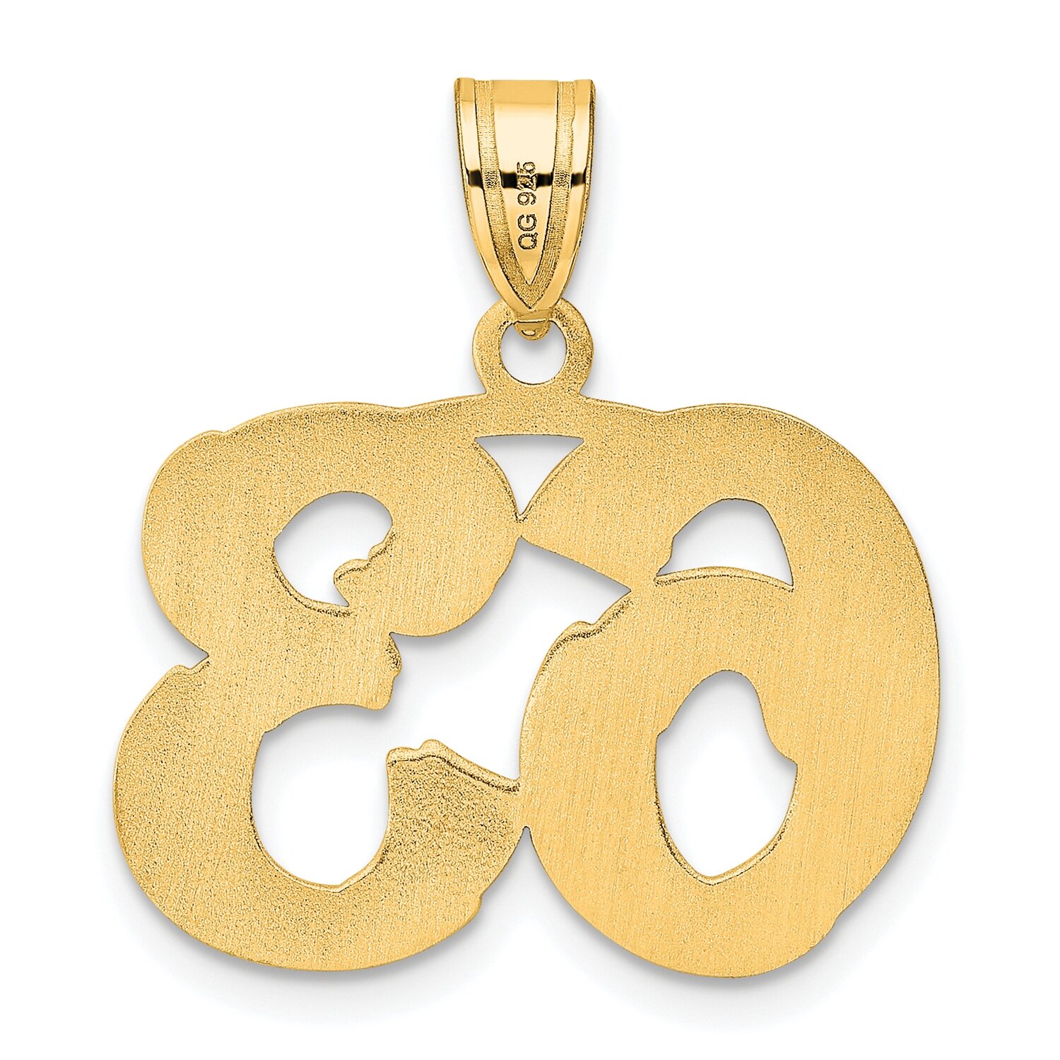Number 63 Pendant 14k Gold Polished Etched AEN63, MPN: AEN63, 196904080689