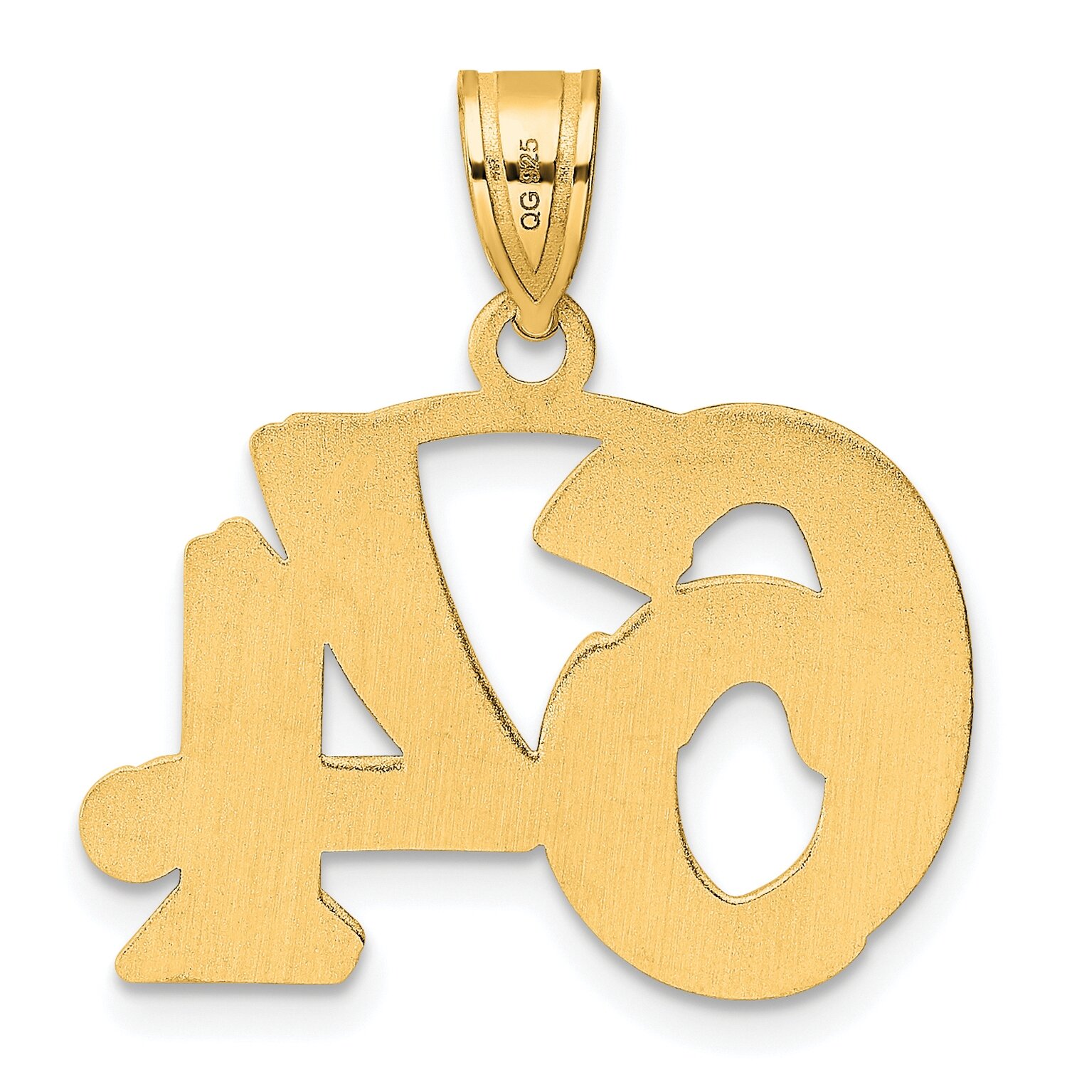 Number 64 Pendant 14k Gold Polished Etched AEN64, MPN: AEN64, 196904080665