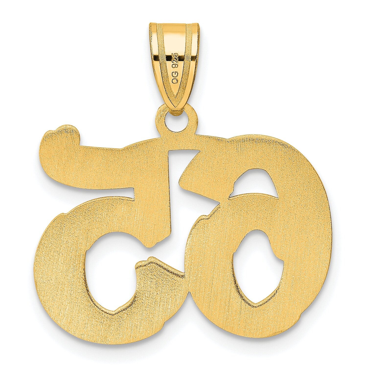 Number 65 Pendant 14k Gold Polished Etched AEN65, MPN: AEN65, 196904080672