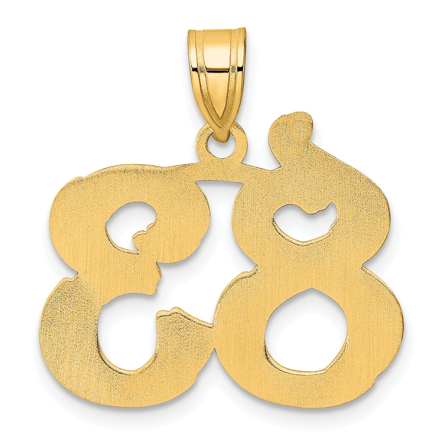 Number 83 Pendant 14k Gold Polished Etched AEN83, MPN: AEN83, 196904080528