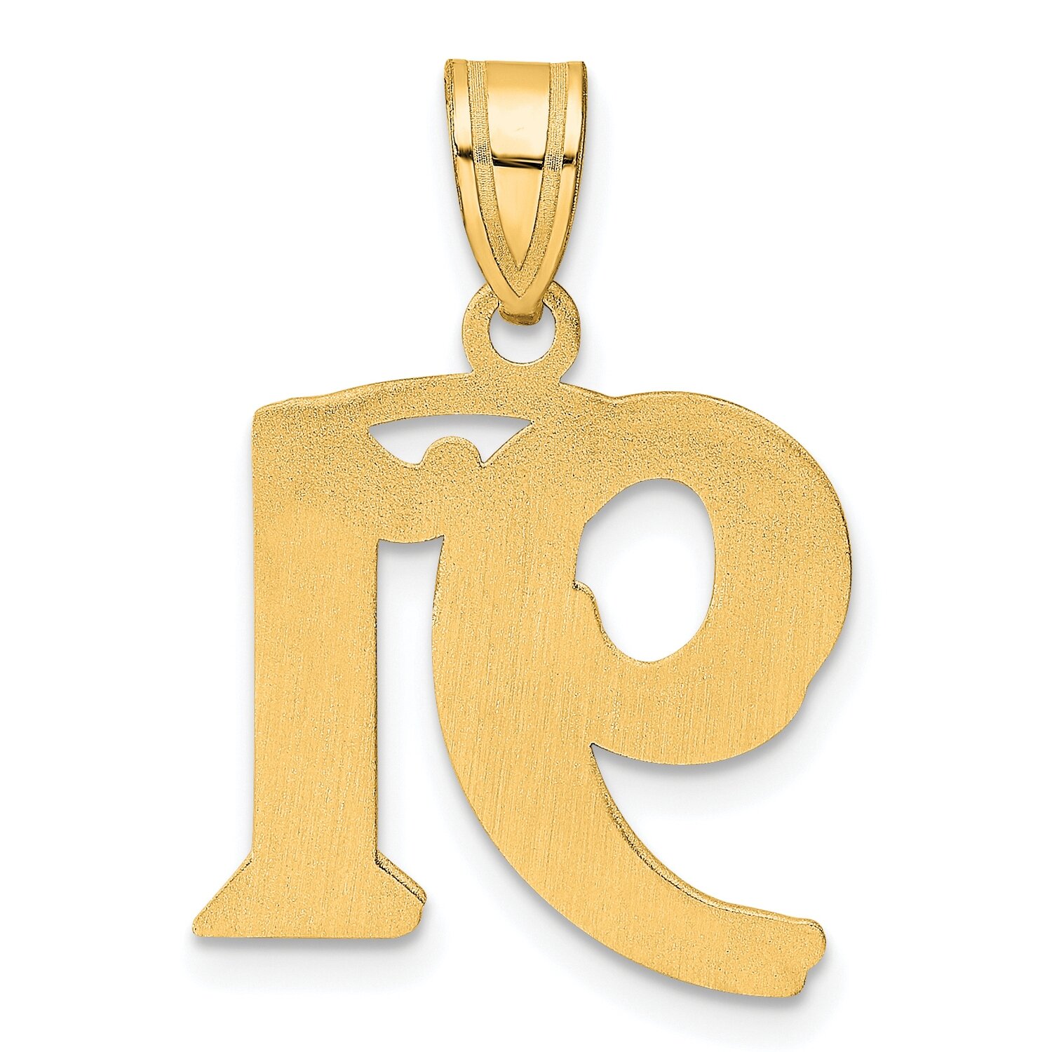 Number 91 Pendant 14k Gold Polished Etched AEN91