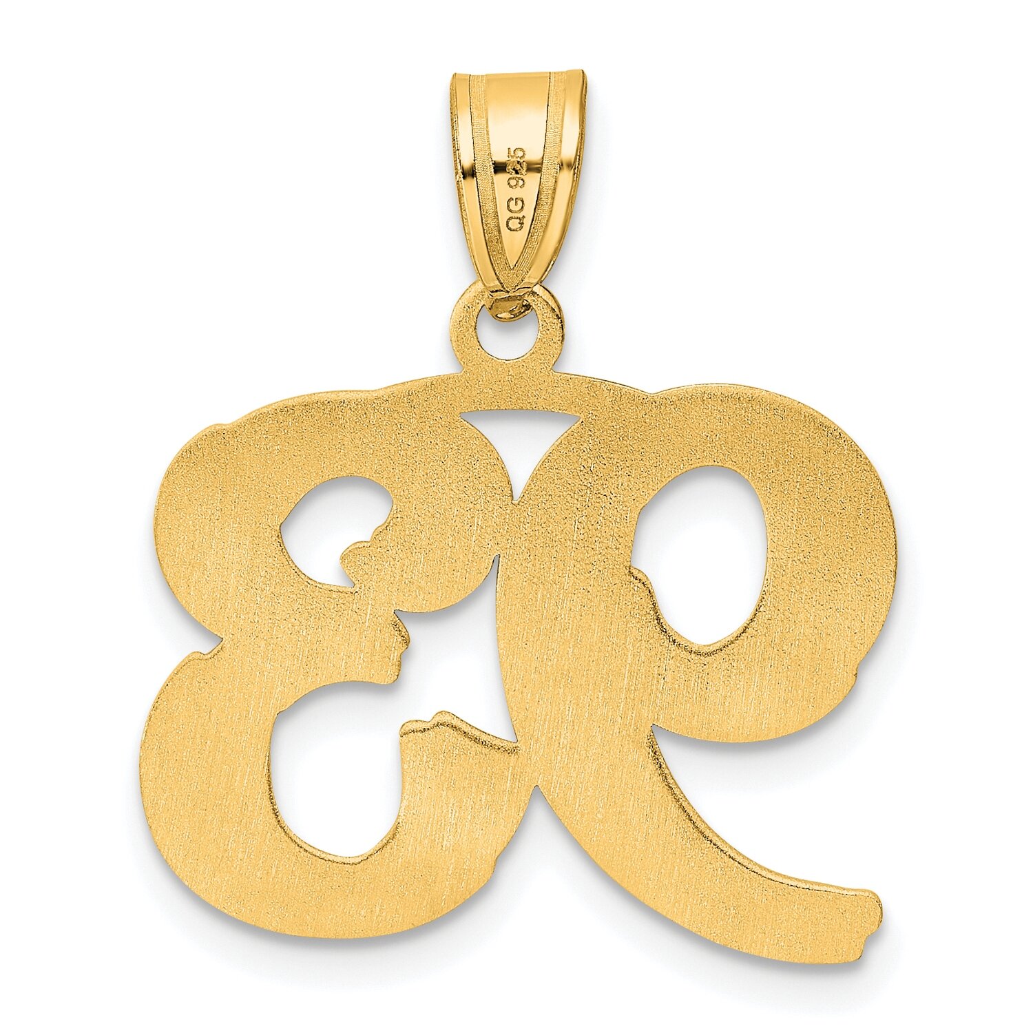 Number 93 Pendant 14k Gold Polished Etched AEN93, MPN: AEN93,