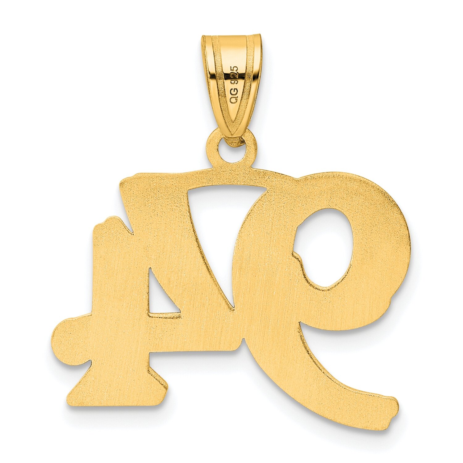 Number 94 Pendant 14k Gold Polished Etched AEN94, MPN: AEN94,