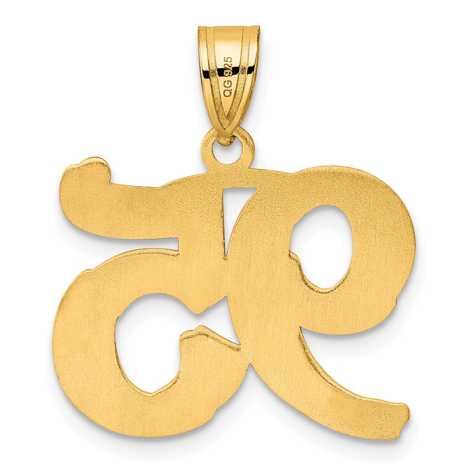 Number 95 Pendant 14k Gold Polished Etched AEN95, MPN: AEN95,