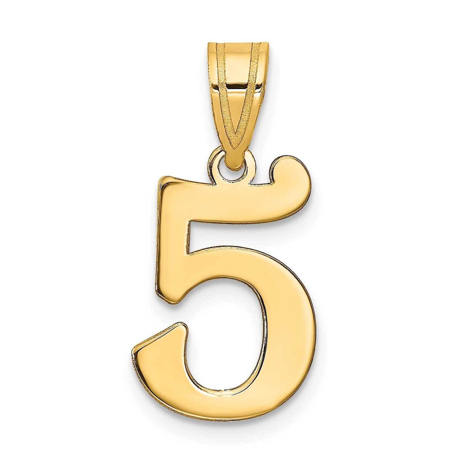 Number 5 Pendant 14k Gold Polished APN05, MPN: APN05, 196904087114
