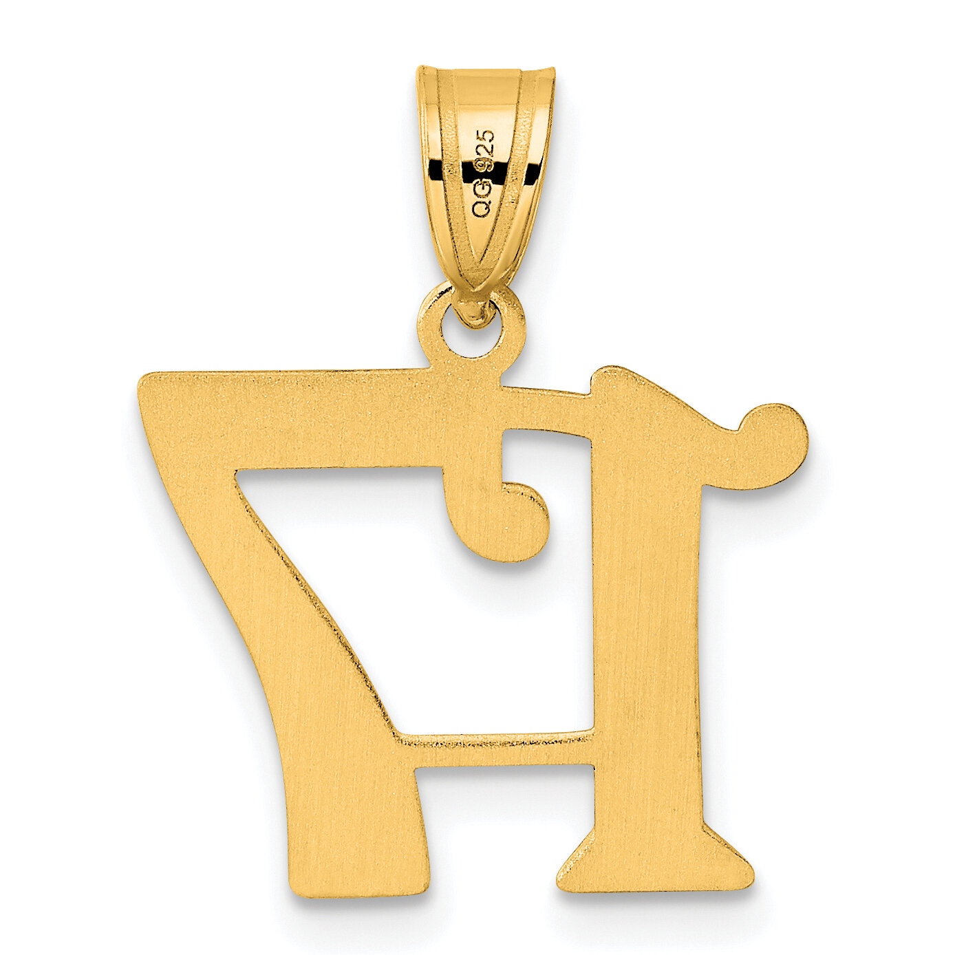 Number 17 Pendant 14k Gold Polished APN17, MPN: APN17, 196904080344