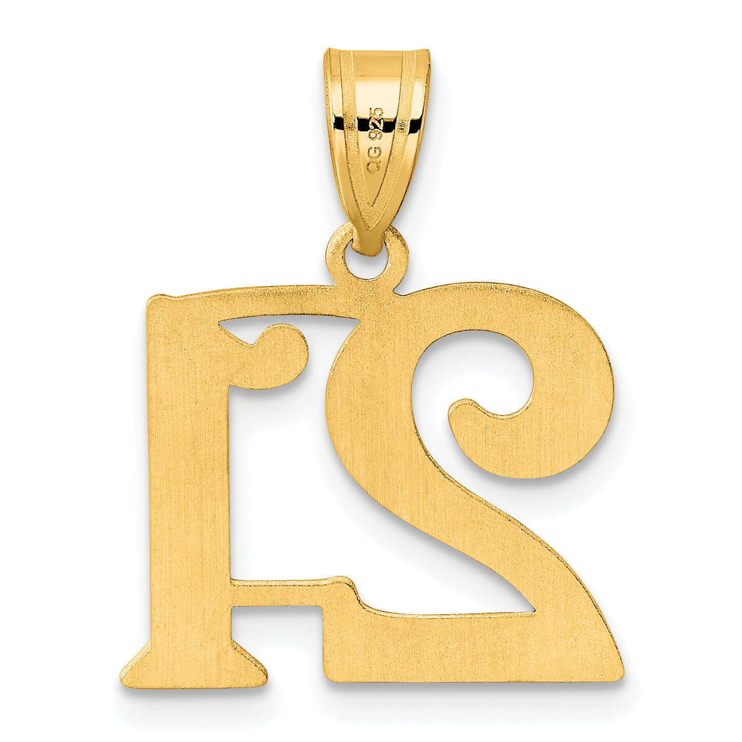 Number 21 Pendant 14k Gold Polished APN21, MPN: APN21, 196904080313