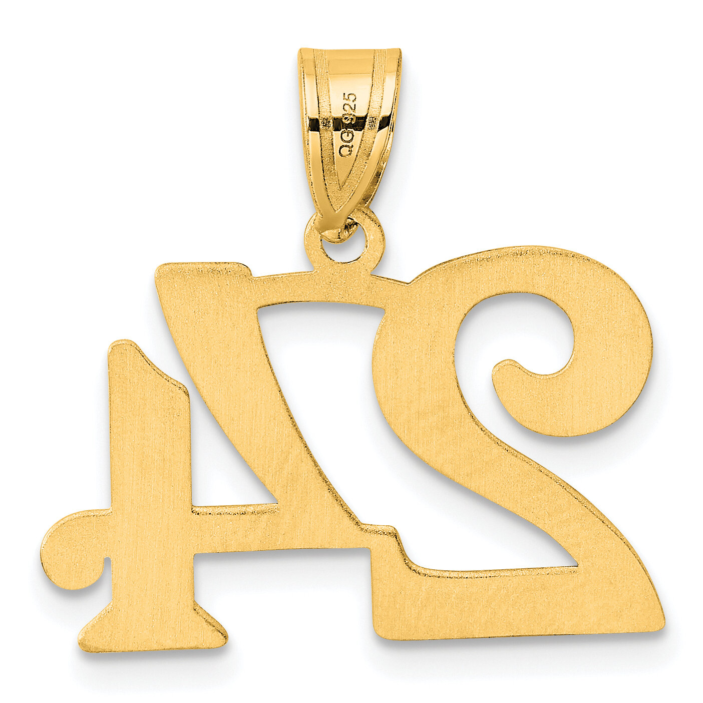 Number 24 Pendant 14k Gold Polished APN24, MPN: APN24, 196904080283