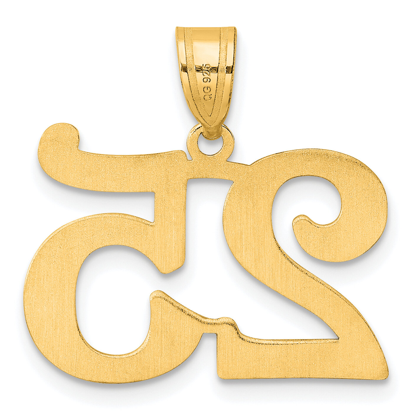 Number 25 Pendant 14k Gold Polished APN25, MPN: APN25, 196904080276