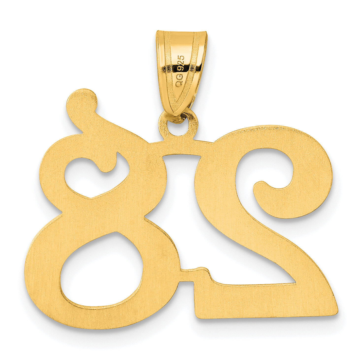 Number 28 Pendant 14k Gold Polished APN28, MPN: APN28, 196904080245