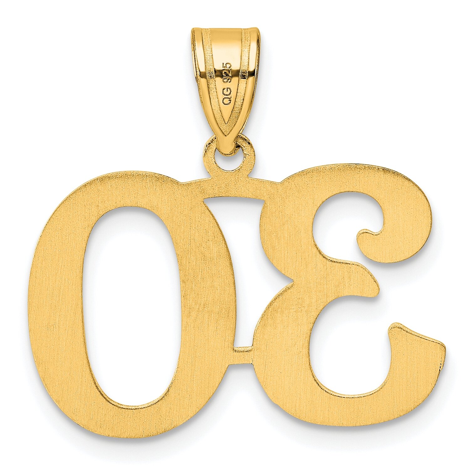 Number 30 Pendant 14k Gold Polished APN30, MPN: APN30, 196904080191