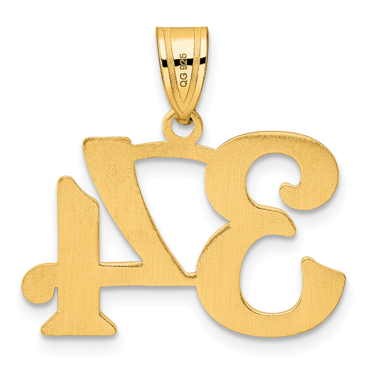 Number 34 Pendant 14k Gold Polished APN34, MPN: APN34, 196904080184