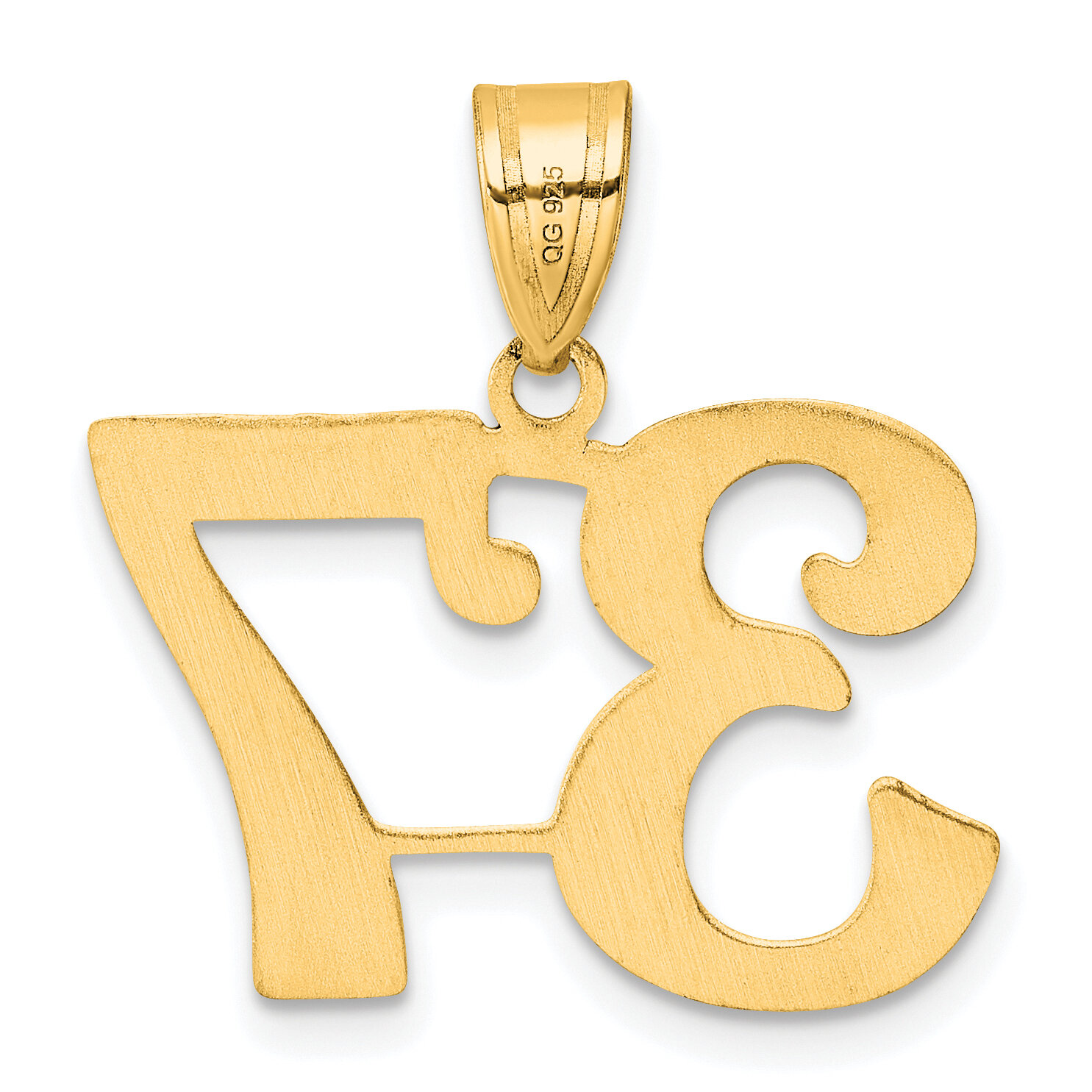 Number 37 Pendant 14k Gold Polished APN37, MPN: APN37, 196904080153
