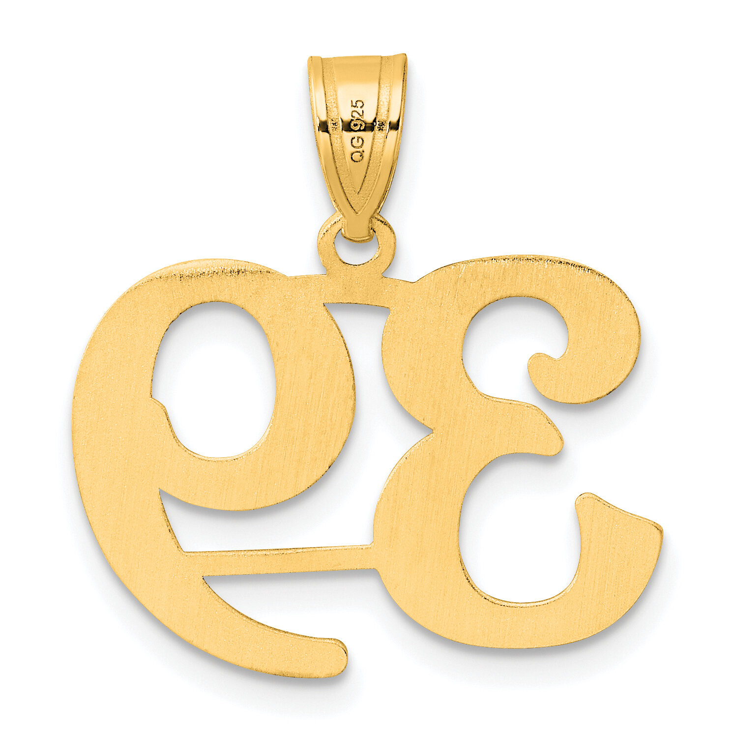 Number 39 Pendant 14k Gold Polished APN39, MPN: APN39, 196904080146