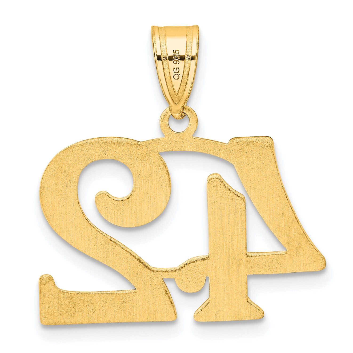 Number 42 Pendant 14k Gold Polished APN42, MPN: APN42, 196904080092
