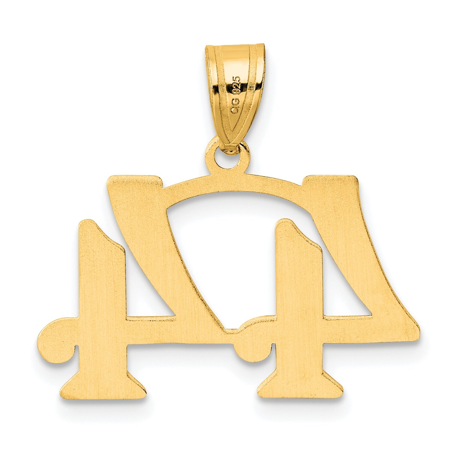 Number 44 Pendant 14k Gold Polished APN44, MPN: APN44, 196904080085