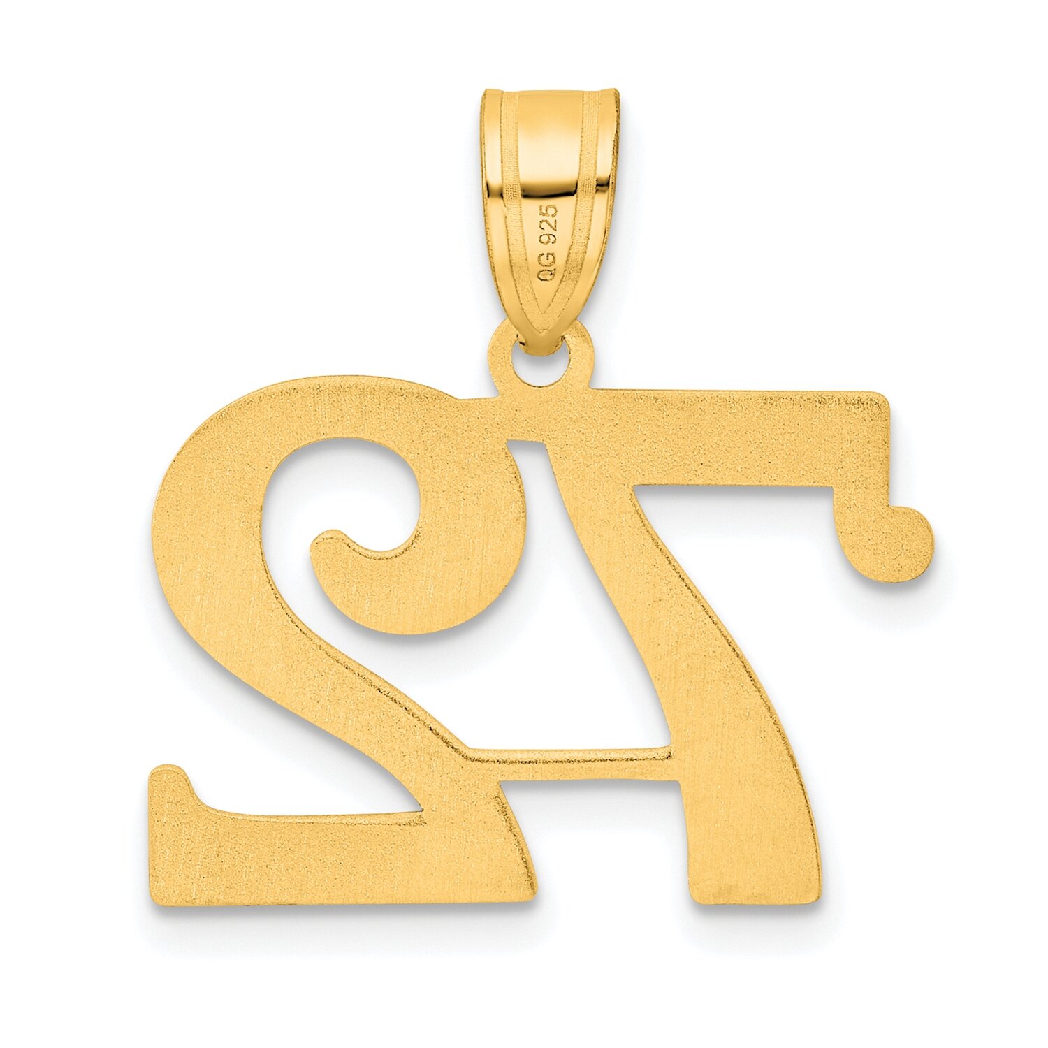 Number 72 Pendant 14k Gold Polished APN72, MPN: APN72, 196904079799