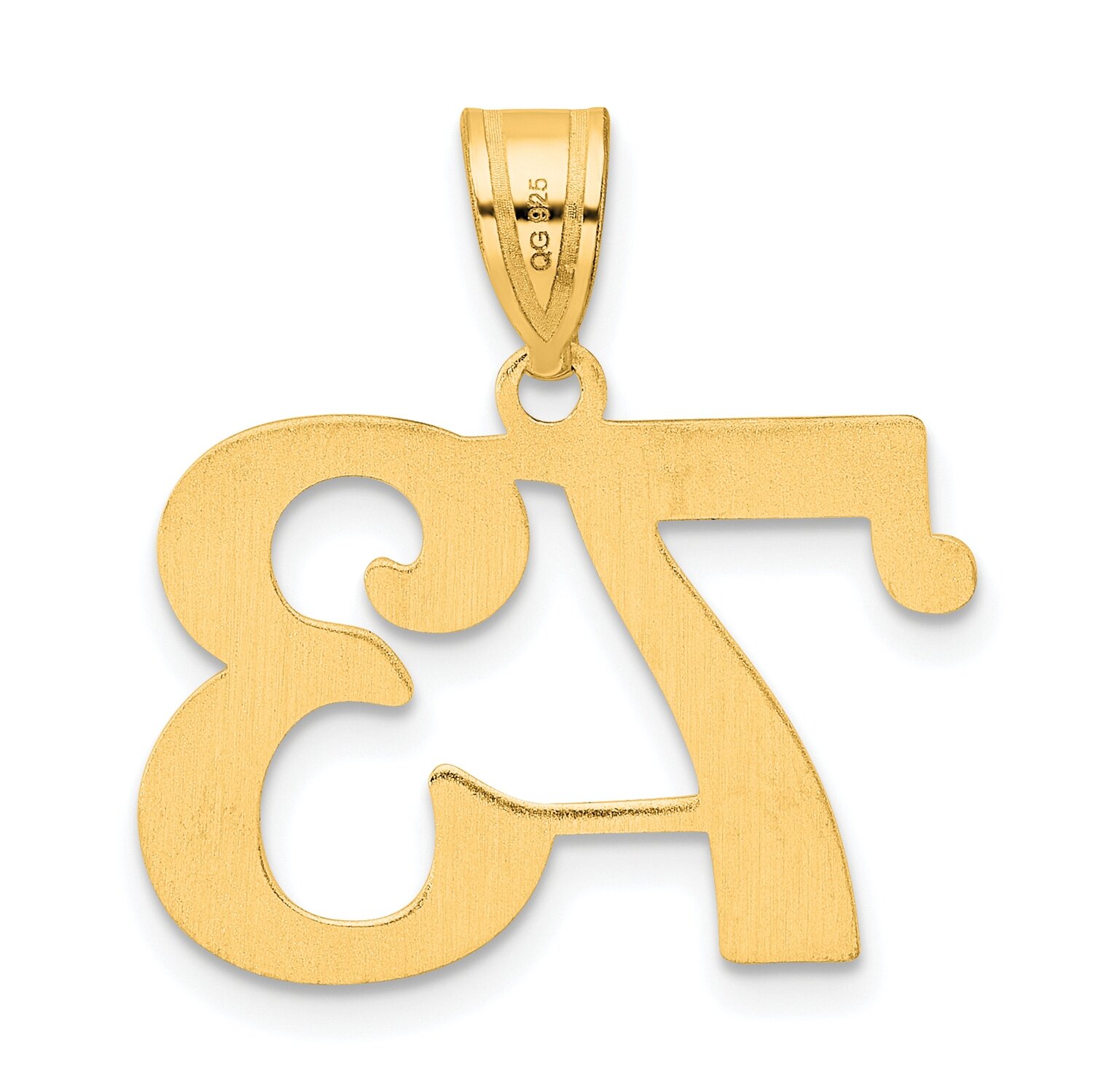 Number 73 Pendant 14k Gold Polished APN73, MPN: APN73, 196904079805