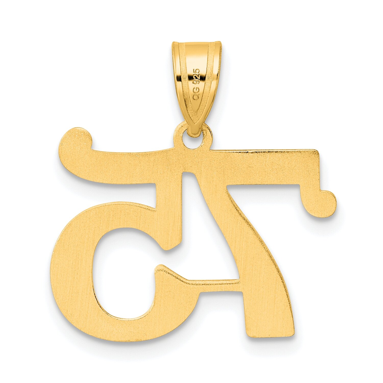 Number 75 Pendant 14k Gold Polished APN75, MPN: APN75, 196904079782