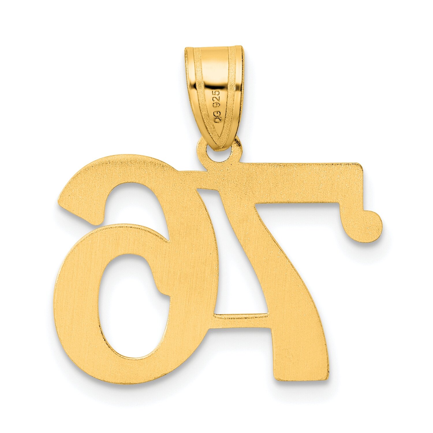 Number 76 Pendant 14k Gold Polished APN76, MPN: APN76, 196904079751