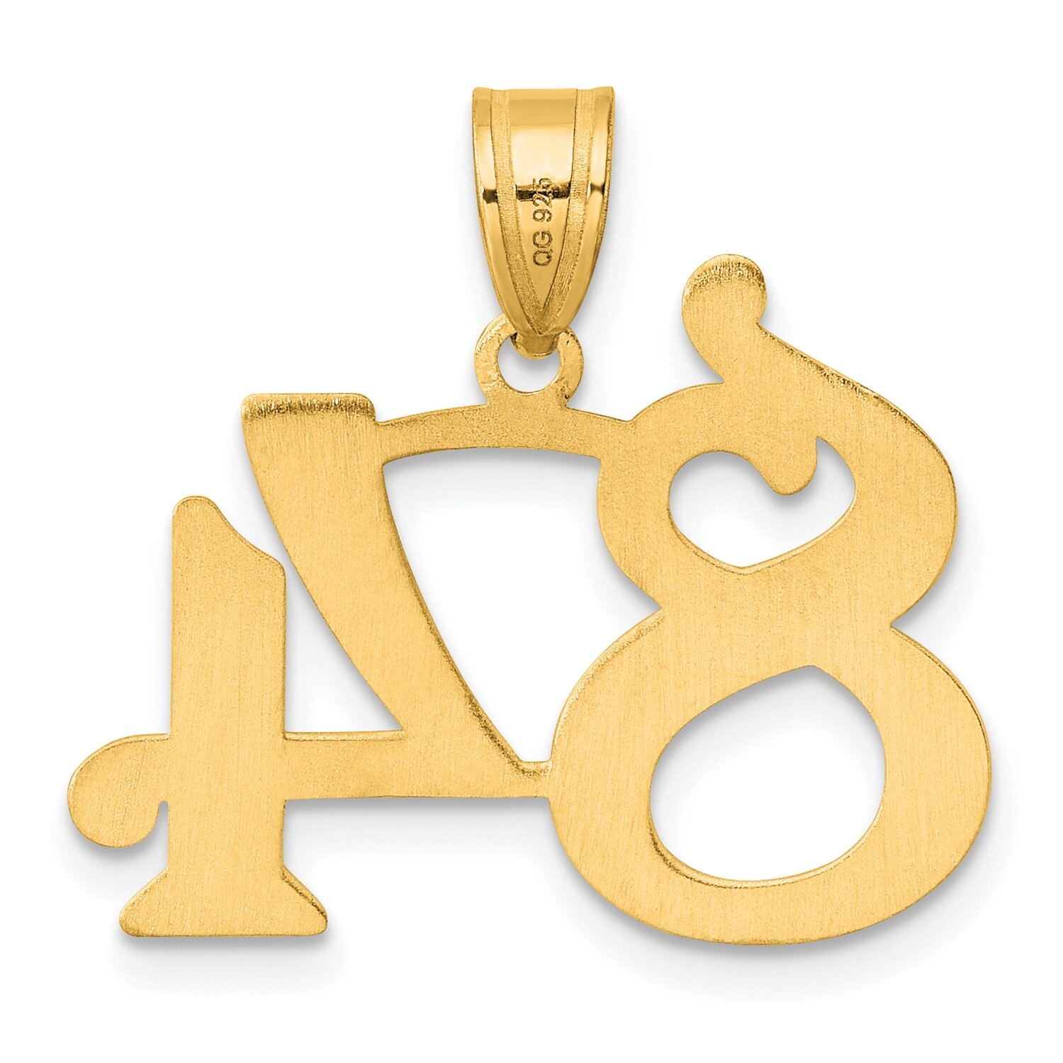 Number 84 Pendant 14k Gold Polished APN84, MPN: APN84, 196904079690