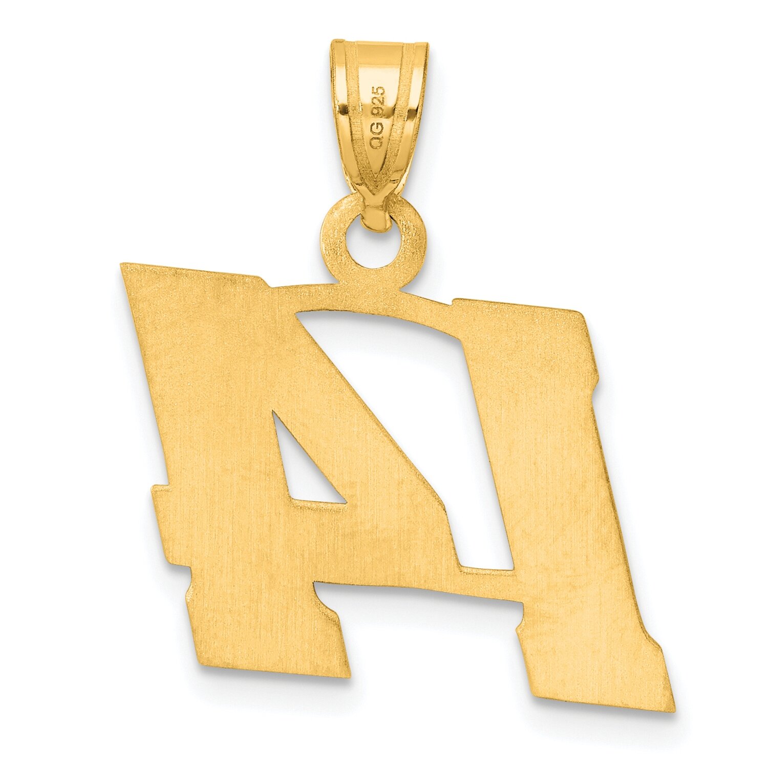 Block Number 14 Pendant 14k Gold Polished BN14, MPN: BN14, 196904079485