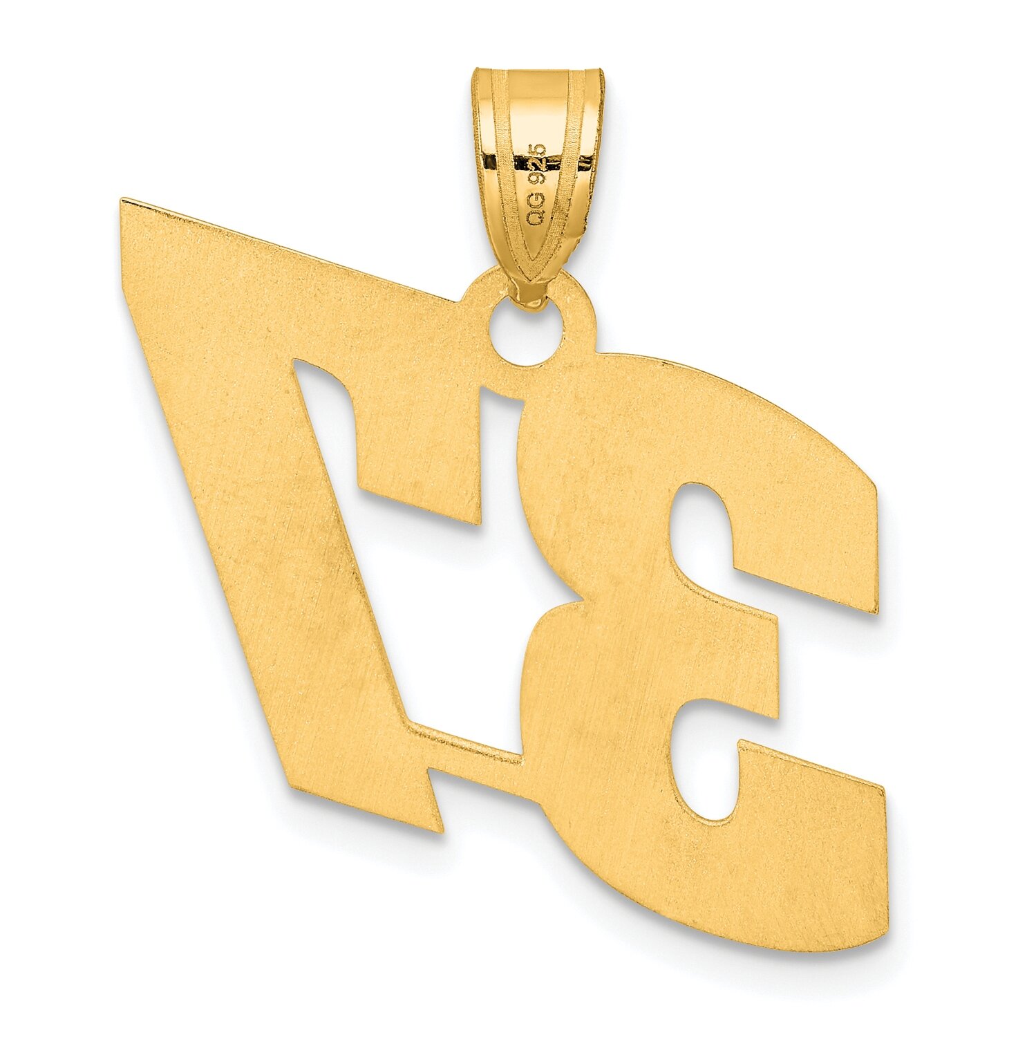 Block Number 37 Pendant 14k Gold Polished BN37, MPN: BN37, 196904079256