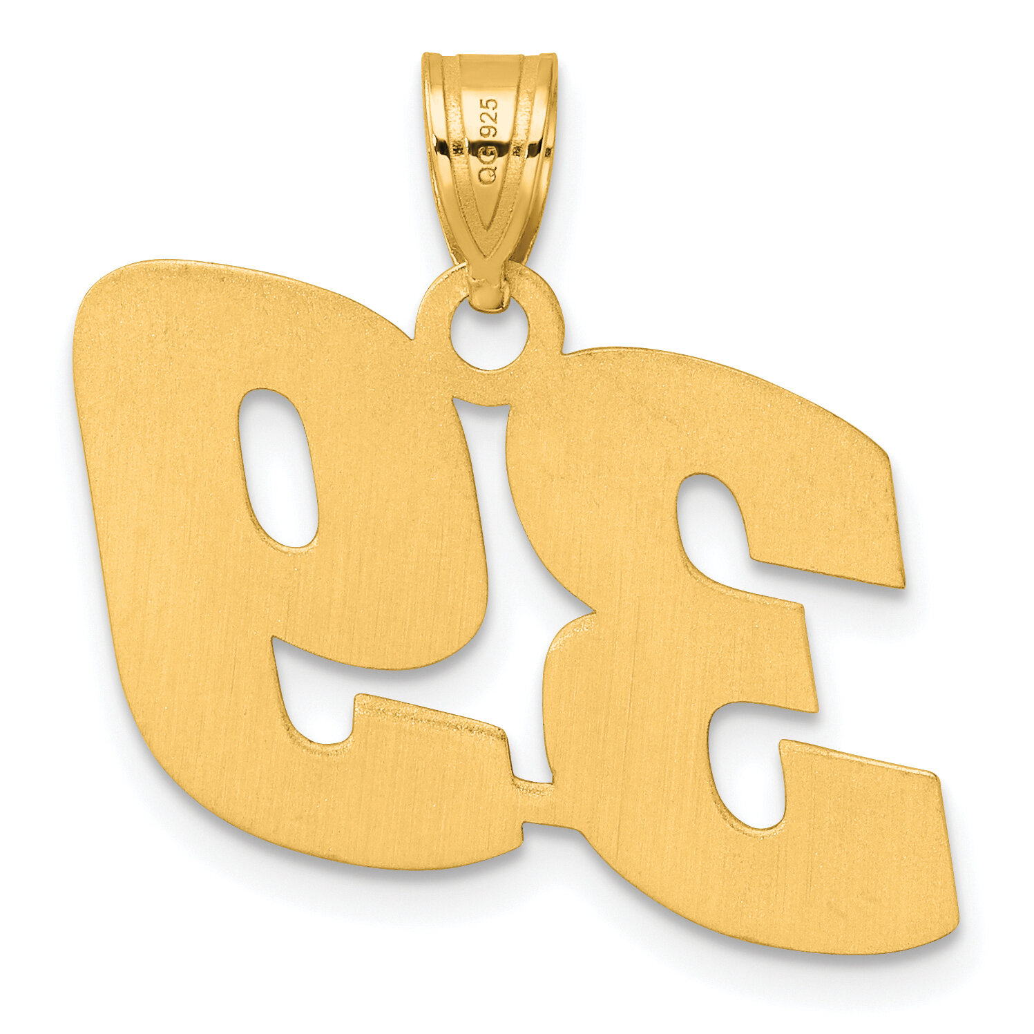 Block Number 39 Pendant 14k Gold Polished BN39, MPN: BN39, 196904079232