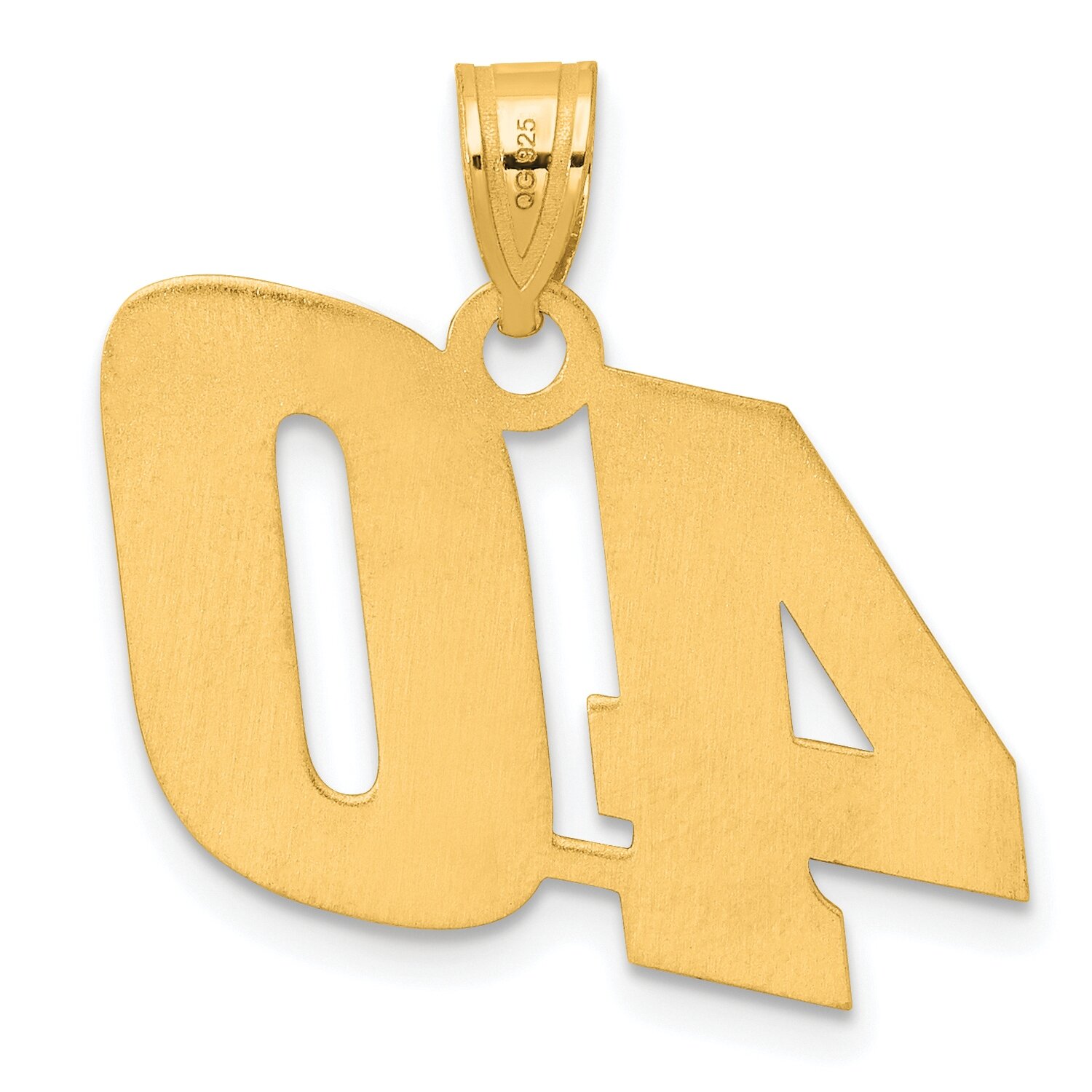 Block Number 40 Pendant 14k Gold Polished BN40, MPN: BN40, 196904079225