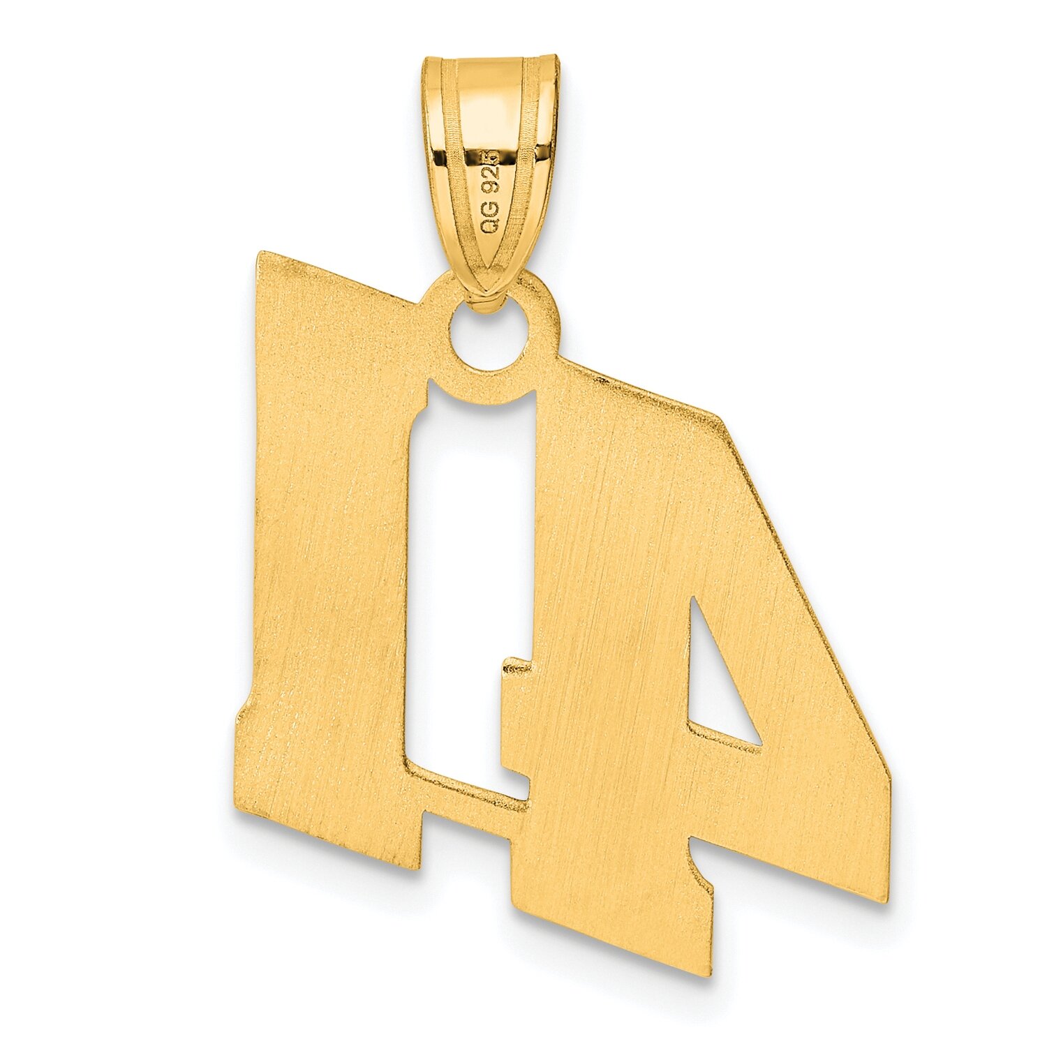 Block Number 41 Pendant 14k Gold Polished BN41, MPN: BN41, 196904079201