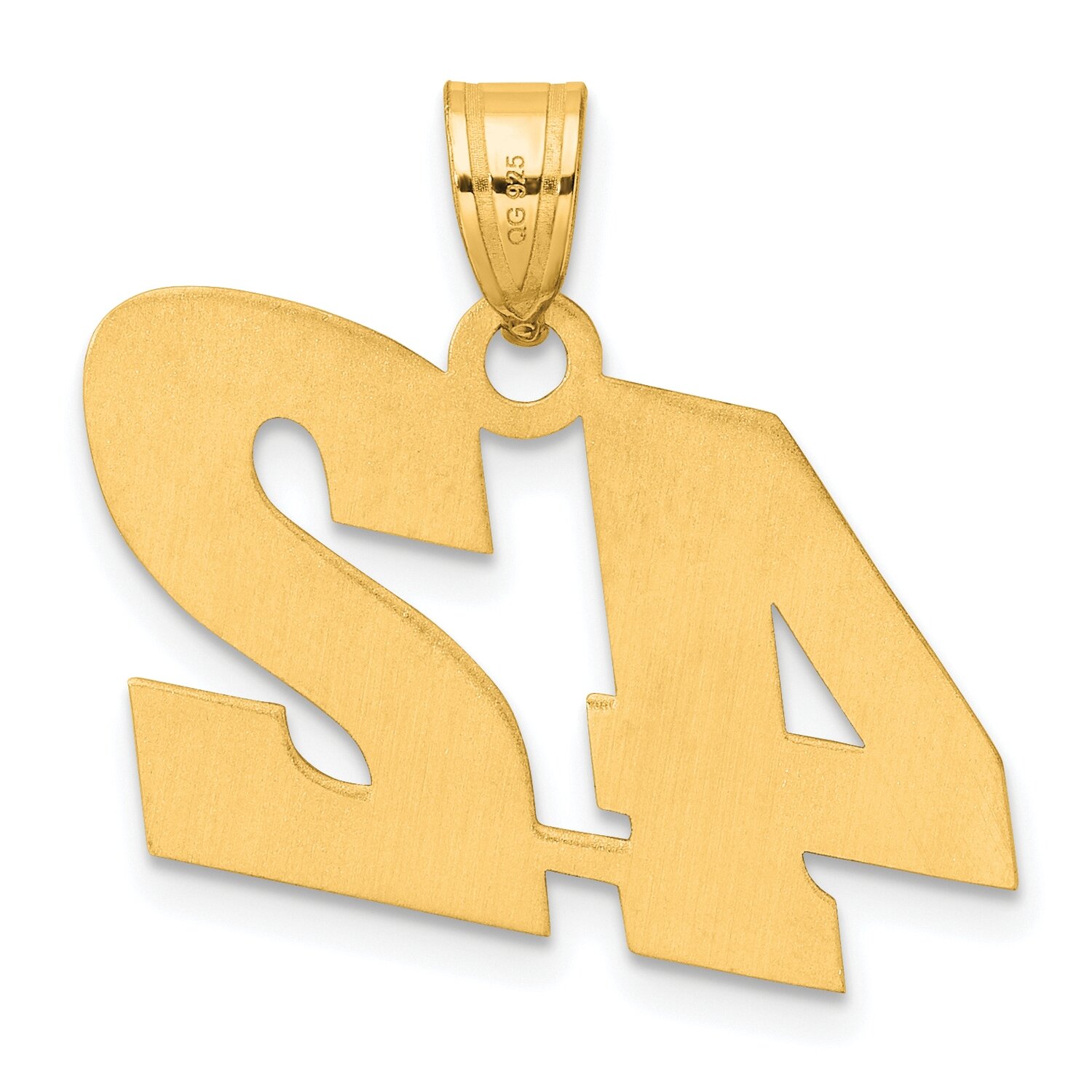 Block Number 42 Pendant 14k Gold Polished BN42, MPN: BN42, 196904079218
