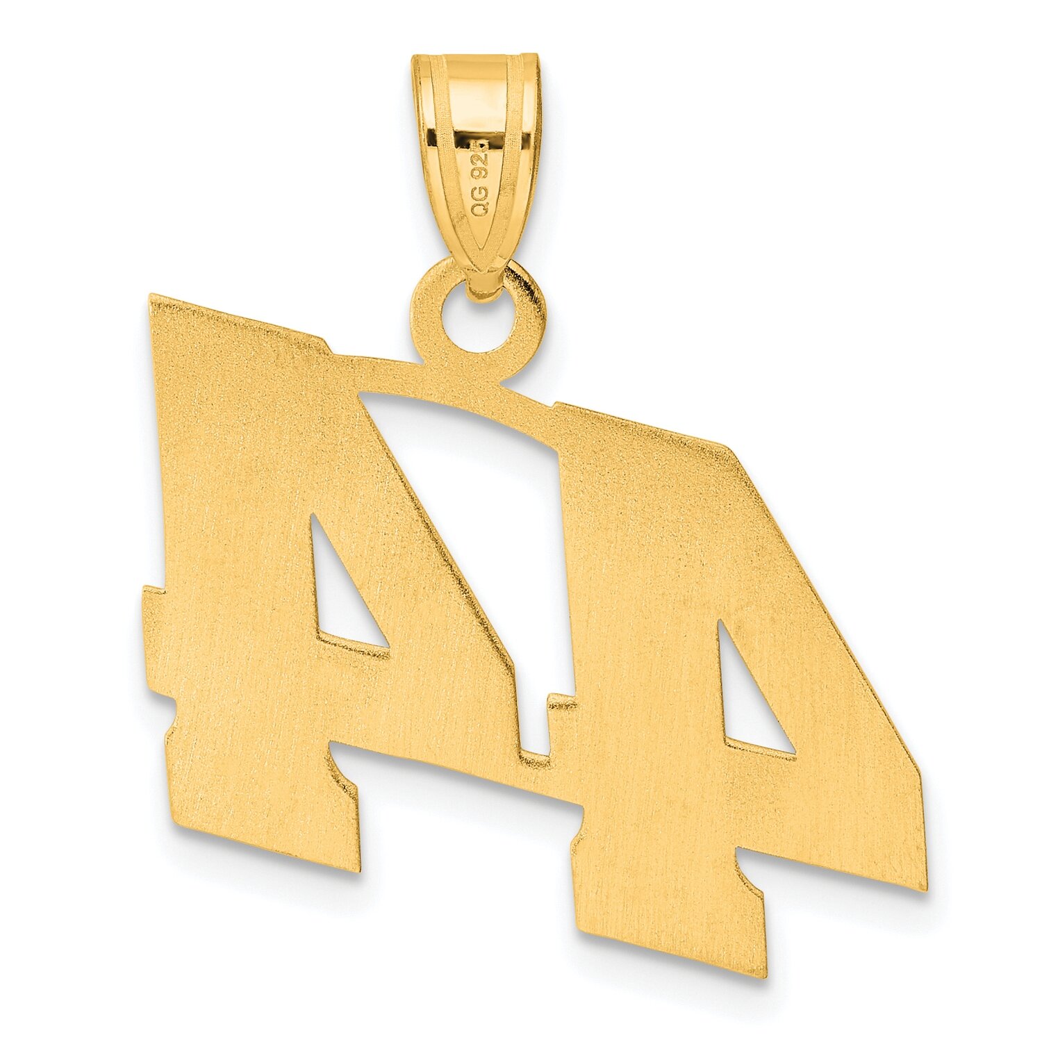 Block Number 44 Pendant 14k Gold Polished BN44, MPN: BN44, 196904079188