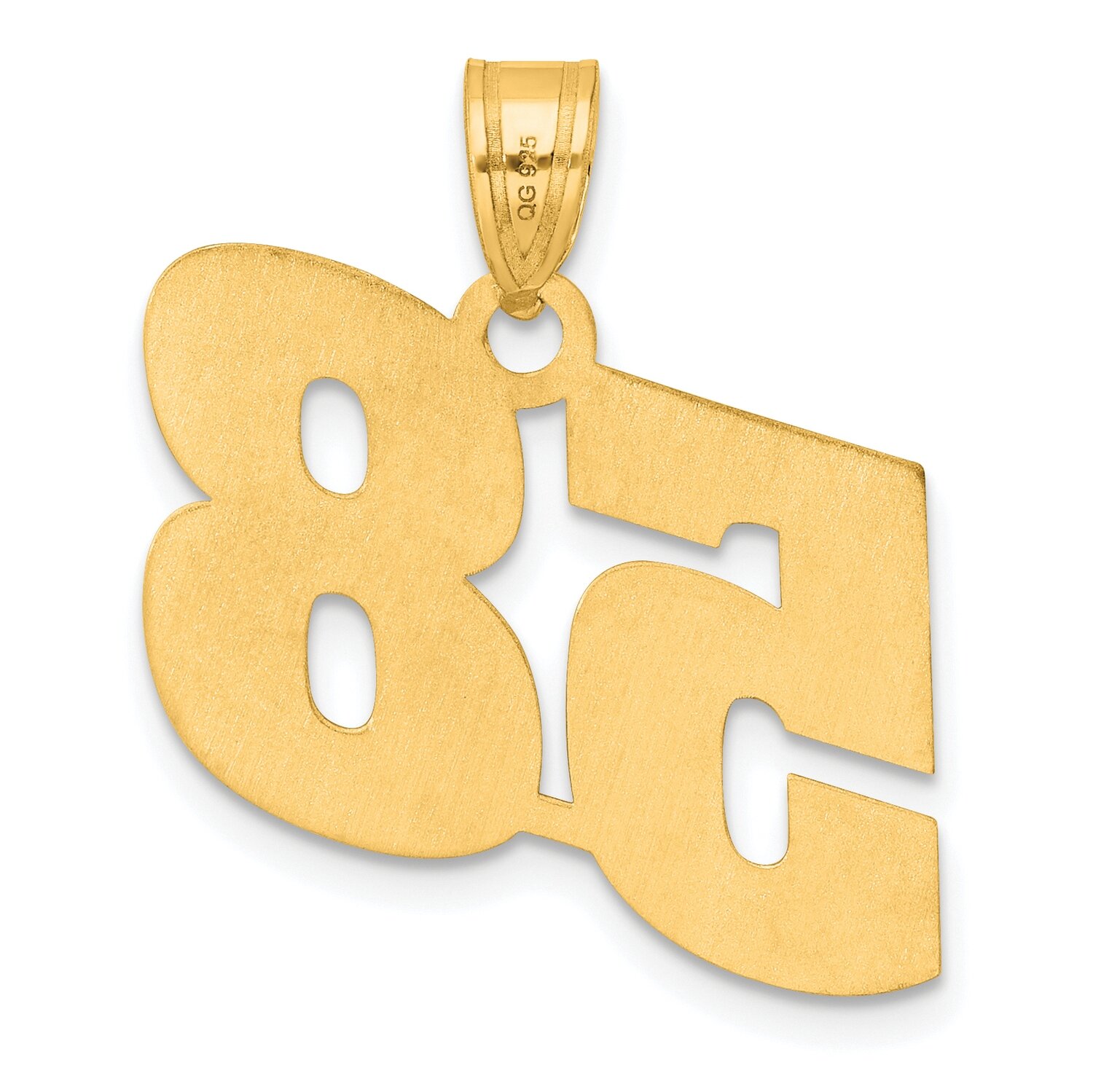 Block Number 58 Pendant 14k Gold Polished BN58, MPN: BN58, 196904078990