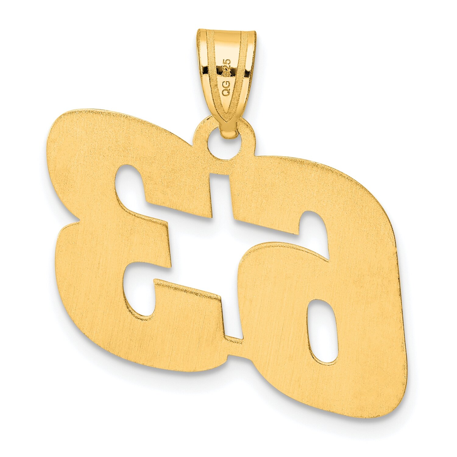 Block Number 63 Pendant 14k Gold Polished BN63, MPN: BN63, 196904079010