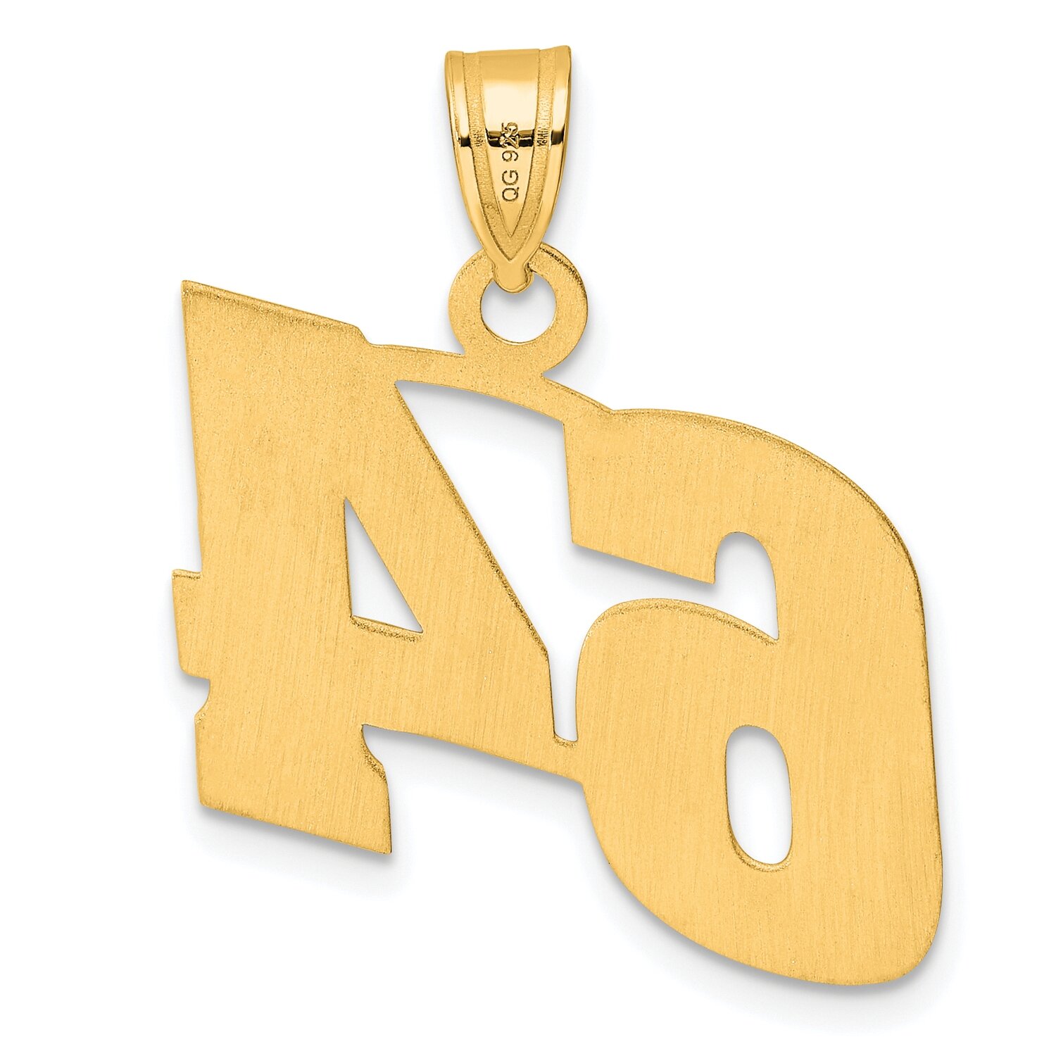 Block Number 64 Pendant 14k Gold Polished BN64, MPN: BN64, 196904079003