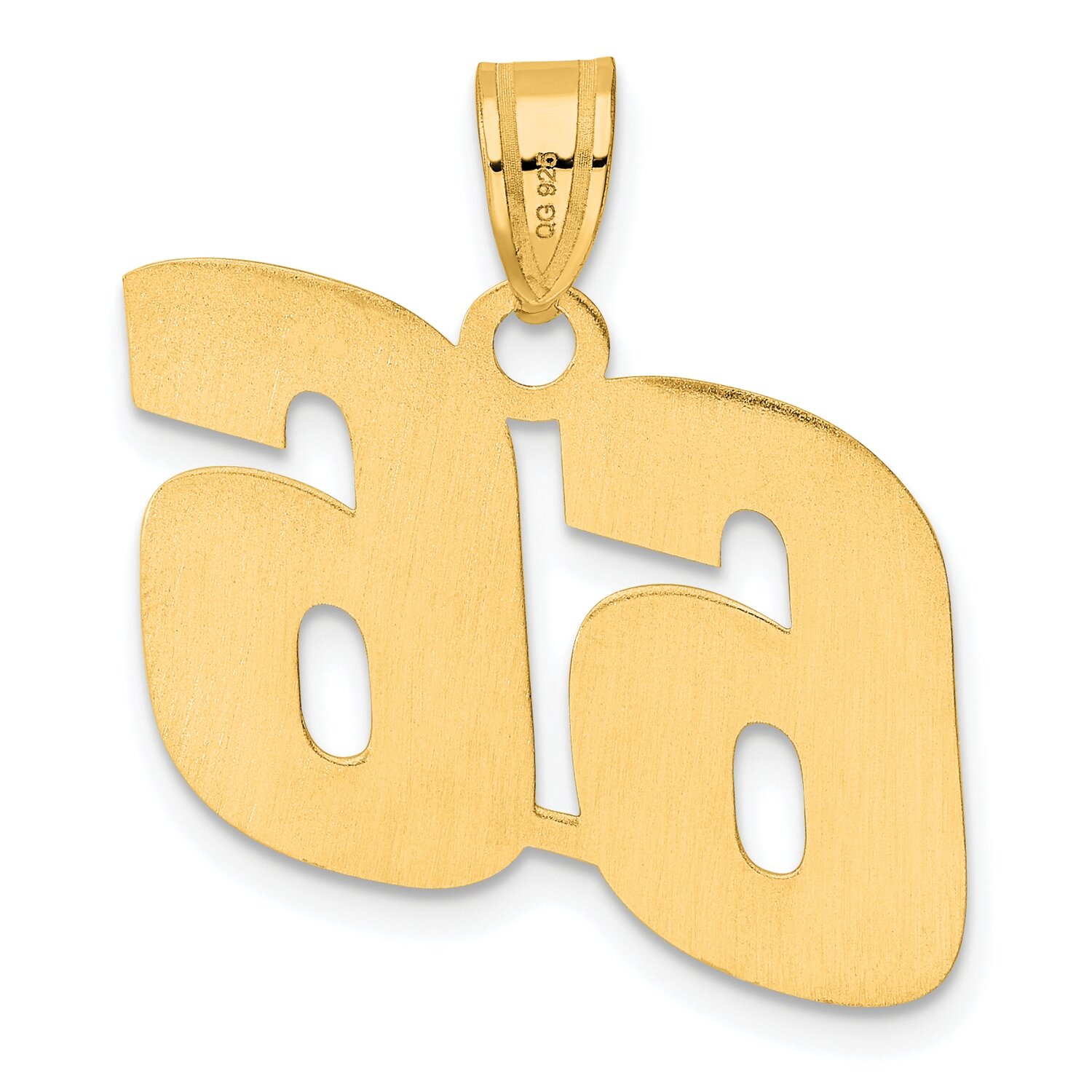 Block Number 66 Pendant 14k Gold Polished BN66, MPN: BN66, 196904078969