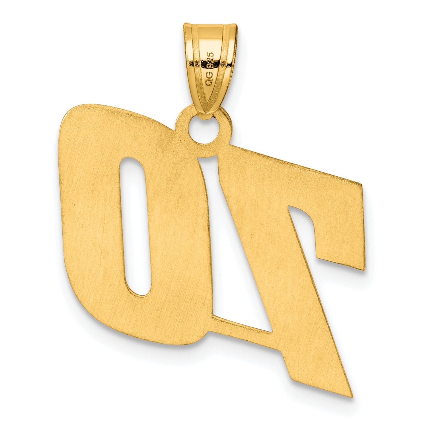 Block Number 70 Pendant 14k Gold Polished BN70, MPN: BN70, 196904078938