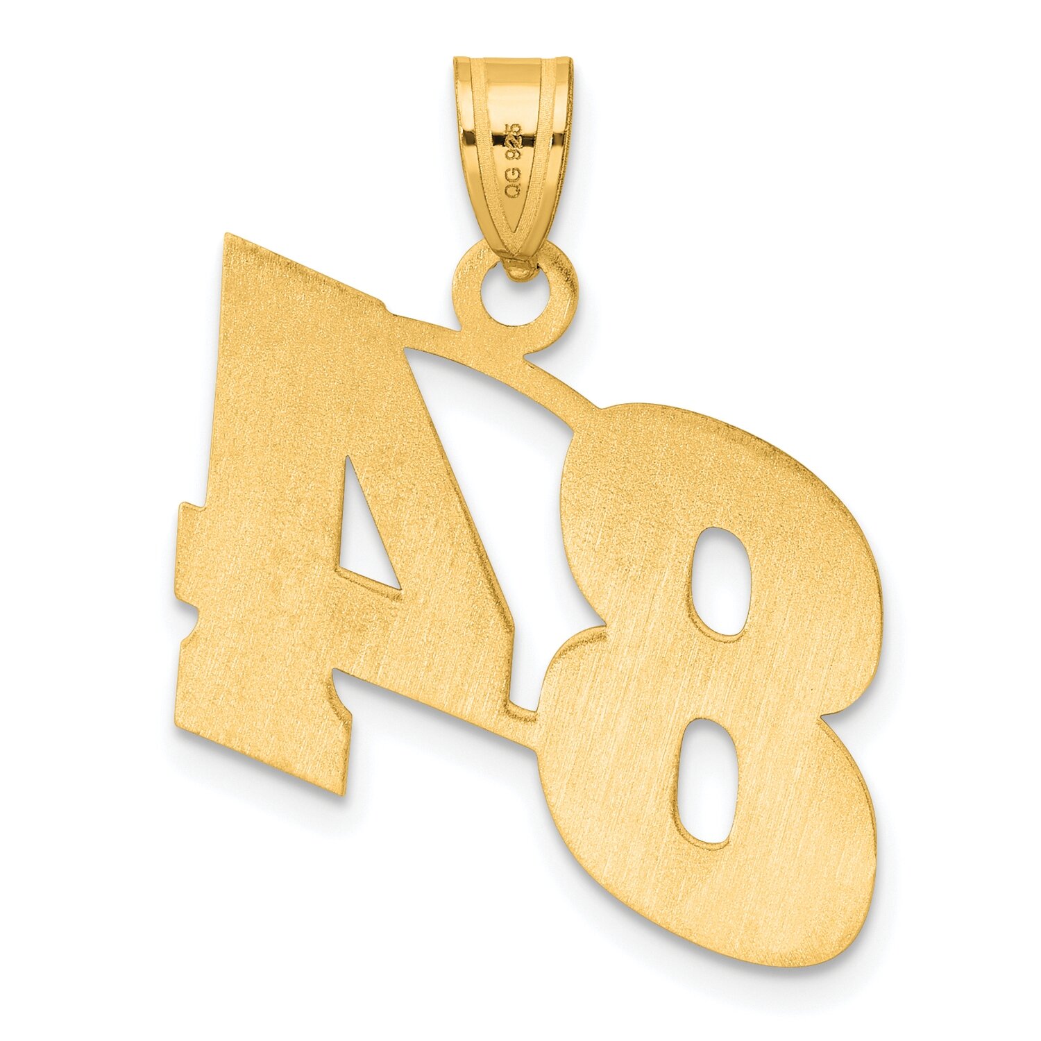 Block Number 84 Pendant 14k Gold Polished BN84, MPN: BN84, 196904078785