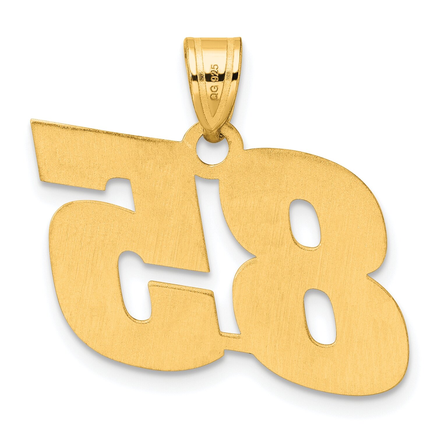 Block Number 85 Pendant 14k Gold Polished BN85