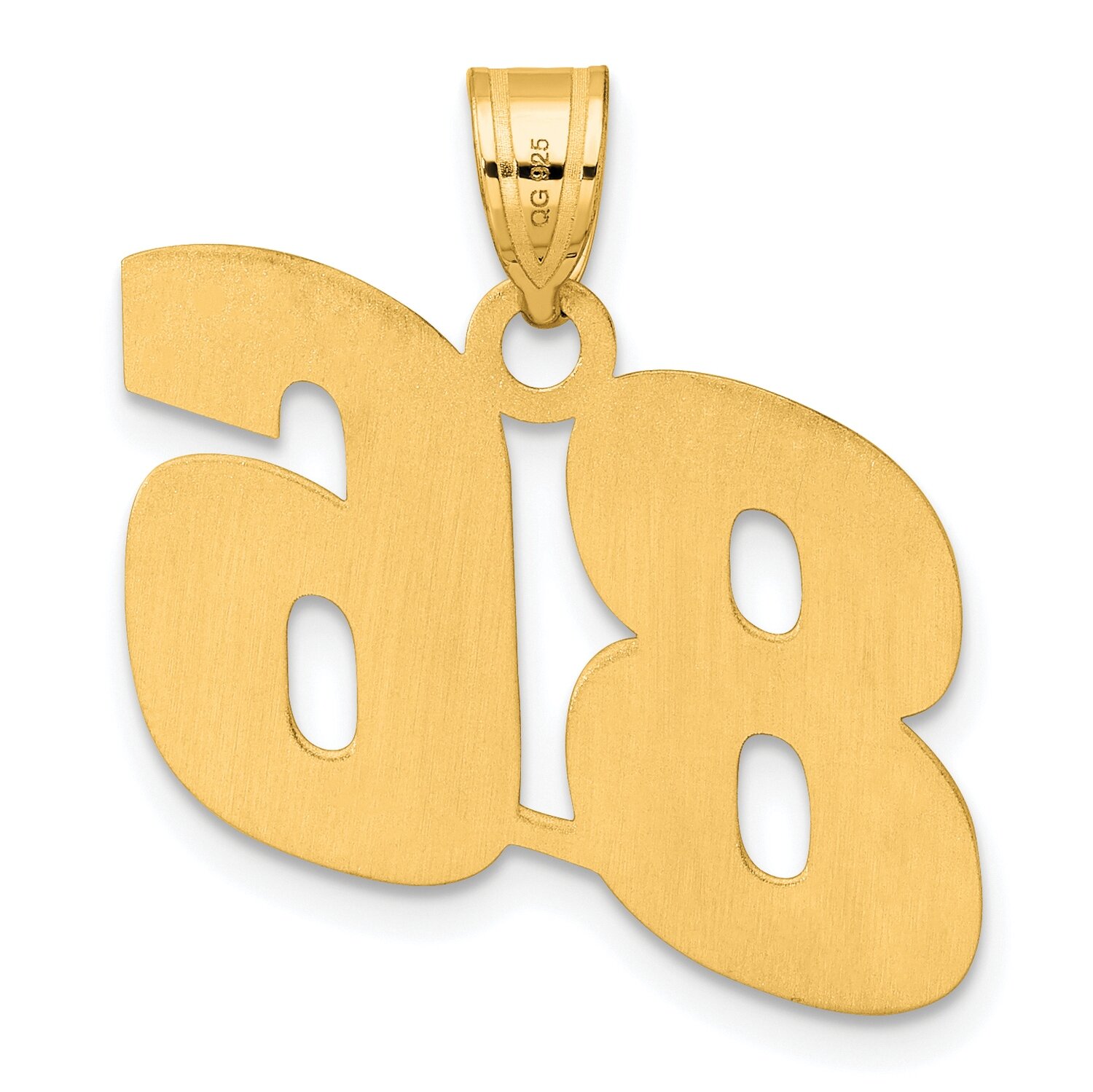 Block Number 86 Pendant 14k Gold Polished BN86, MPN: BN86, 196904078778