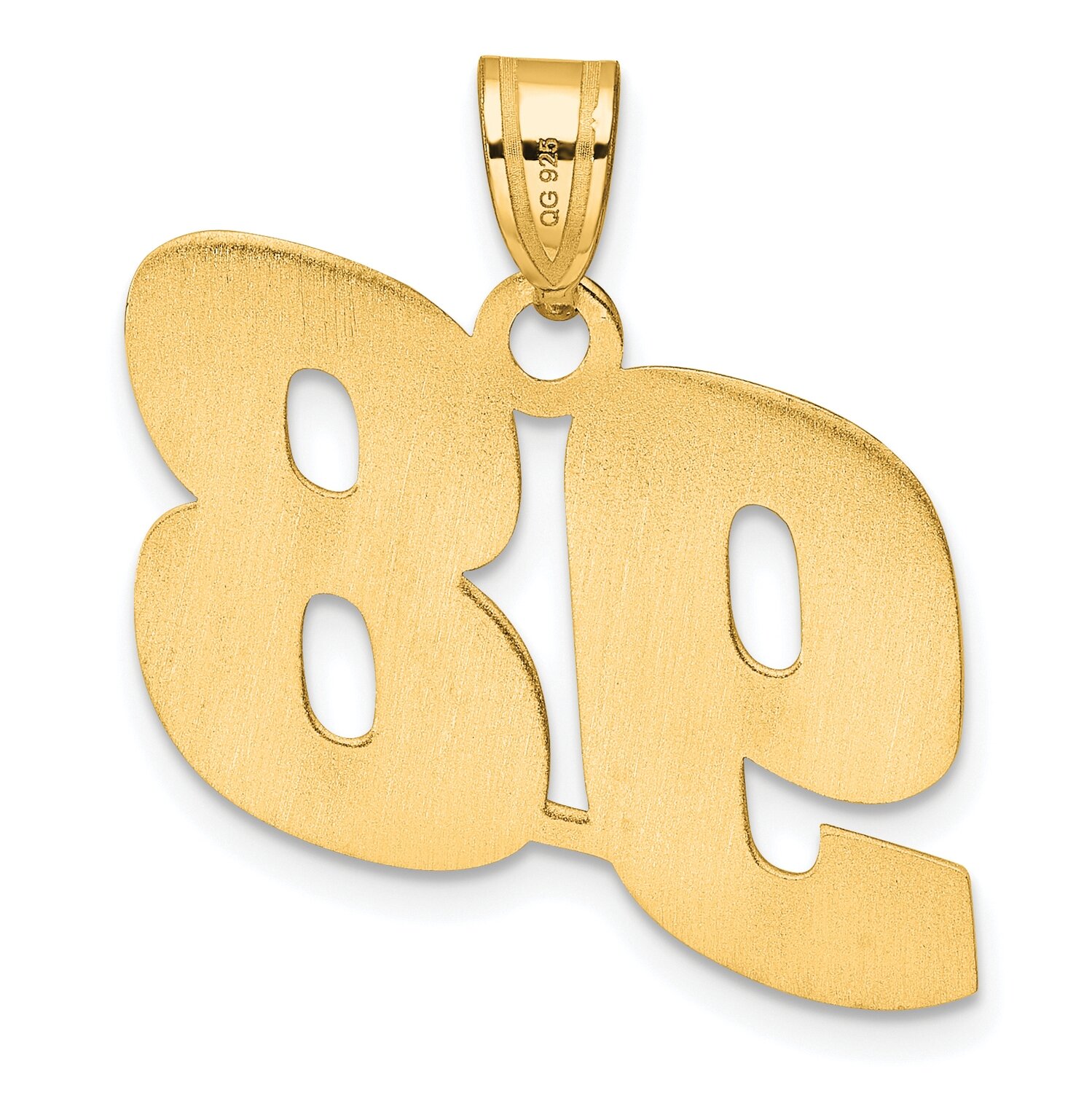 Block Number 98 Pendant 14k Gold Polished BN98, MPN: BN98, 196904078648