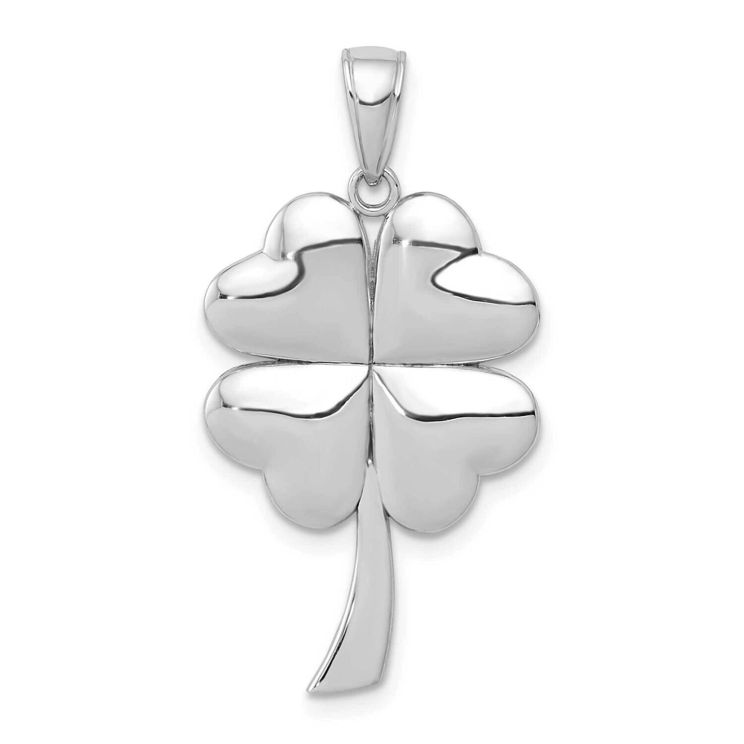 4-Leaf Clover Charm 14k White Gold Polished C2199W, MPN: C2199W, 637218125975