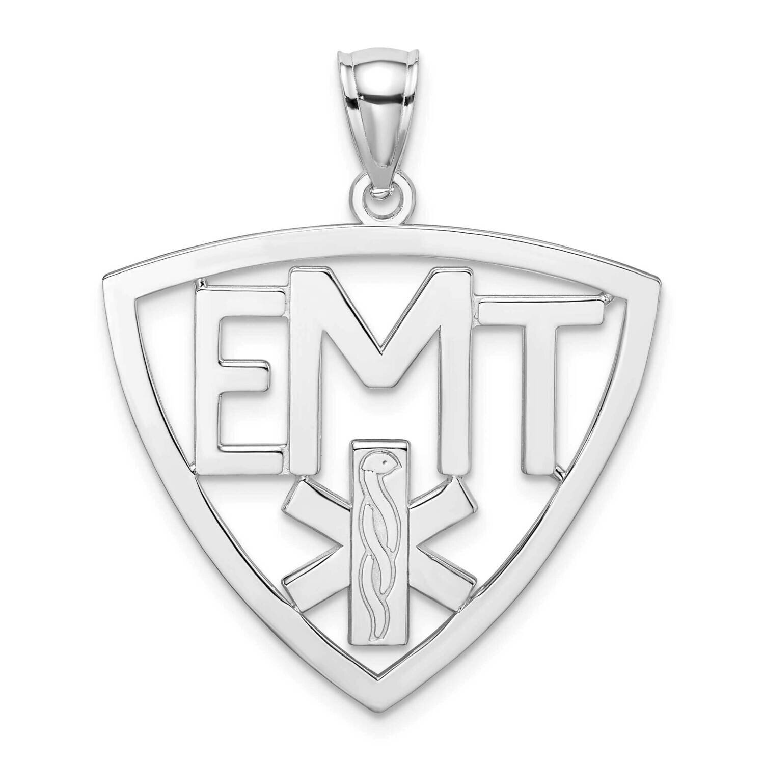 Cut-Out Emt Charm 14k White Gold Polished C2259W, MPN: C2259W, 637218126354