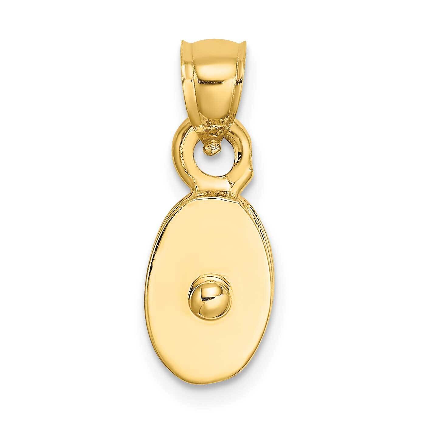 3-Dimensional Moveable Pulley Charm 14k Gold Polished C2479