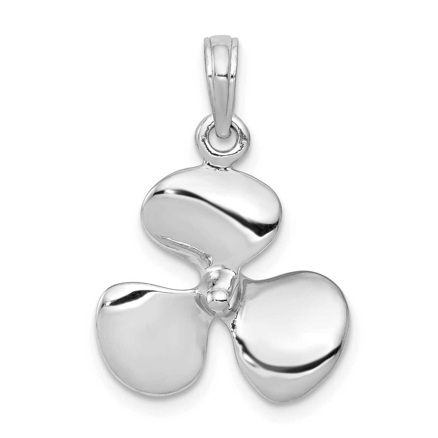 3-Dimensional Propeller Pendant 14k White Gold Polished C2480W, MPN: C2480W, 637218126125