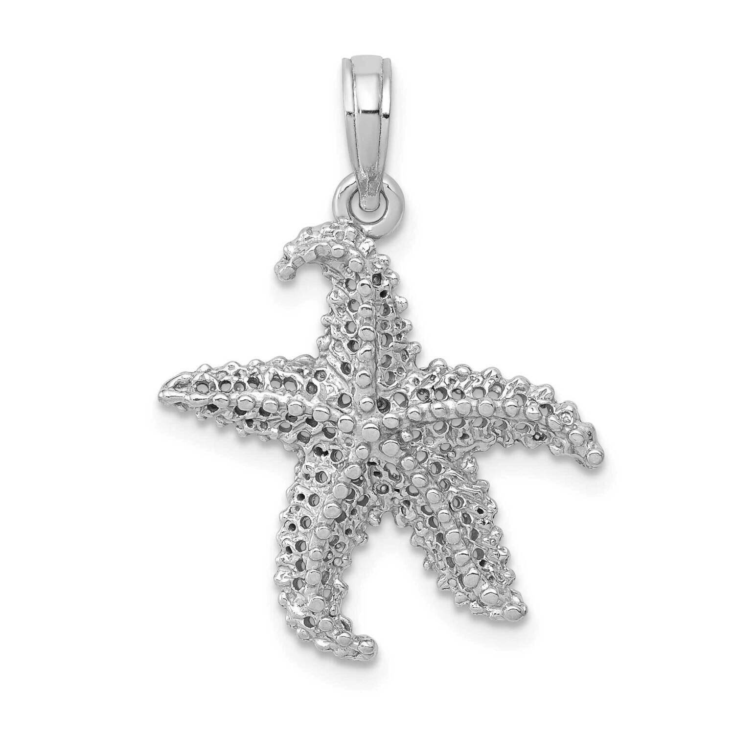 Open-Backed Starfish Pendant 14k White Gold Polished C2538W, MPN: C2538W, 637218126149