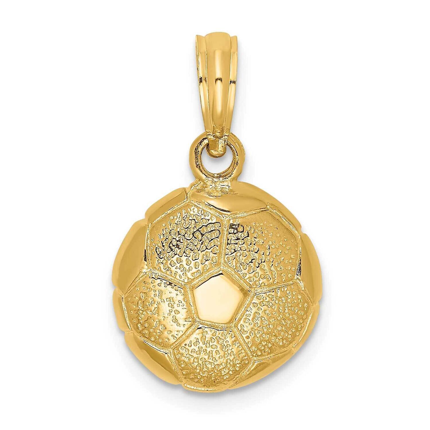 Open-Backed Soccer Ball Charm 14k Gold Solid Polished C2652, MPN: C2652, 637218037261