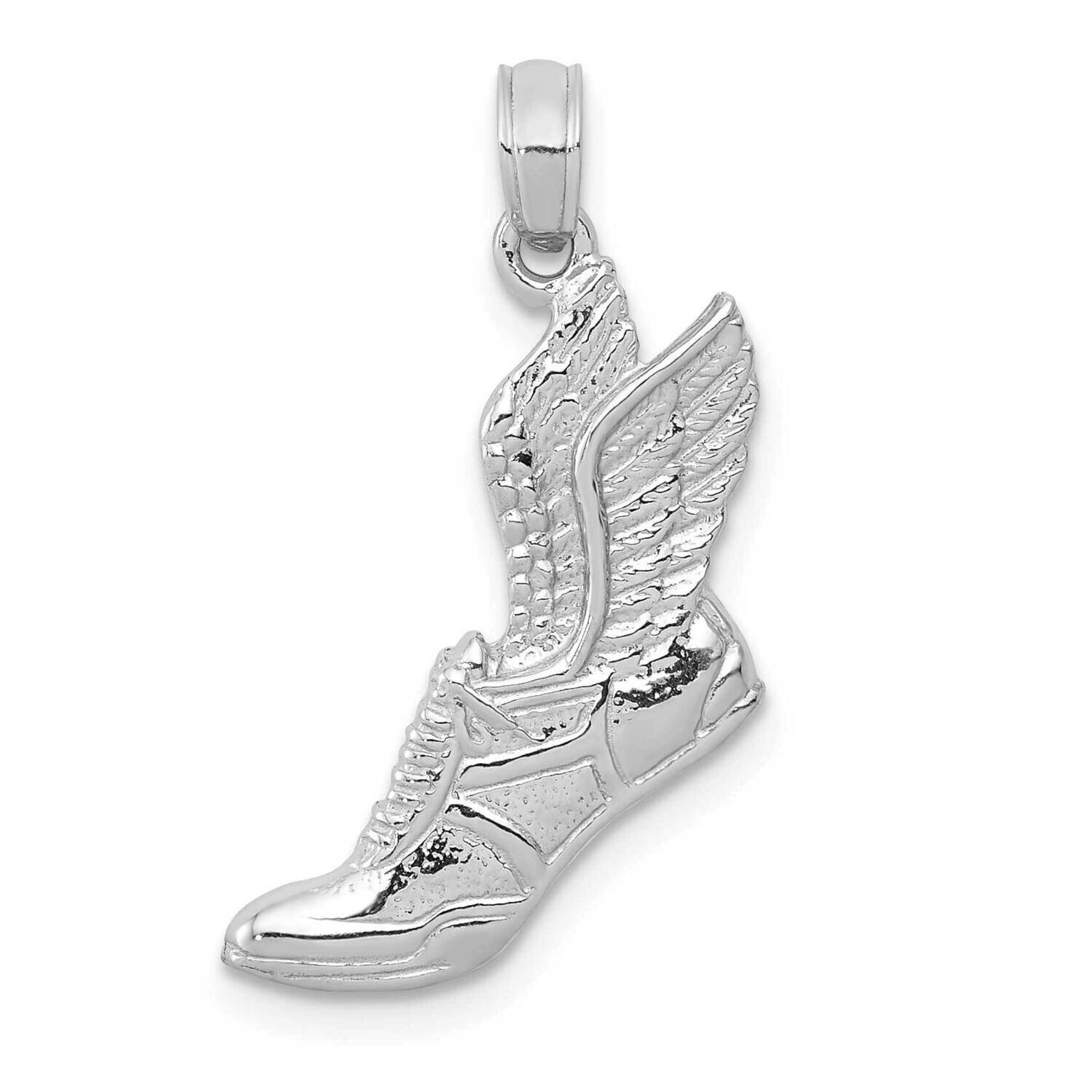 Running Shoe Pendant 14k White Gold Polished C2660W, MPN: C2660W, 637218126491