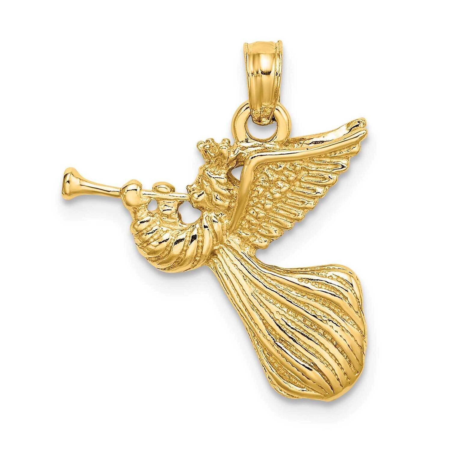 Angel with Trumpet Charm 14k Gold C2700, MPN: C2700, 637218091652